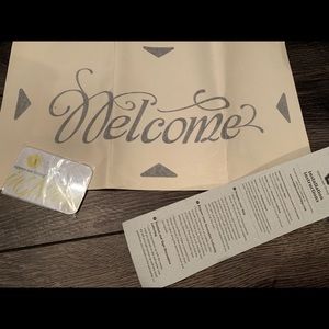 Uppercase living “welcome” vinyl print